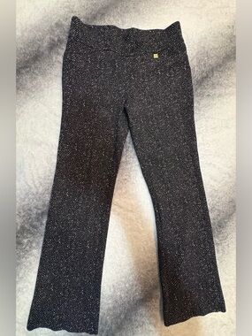 (B2) Anne Klein Black & White Speckled Pull-On Dress Pants - Size 4